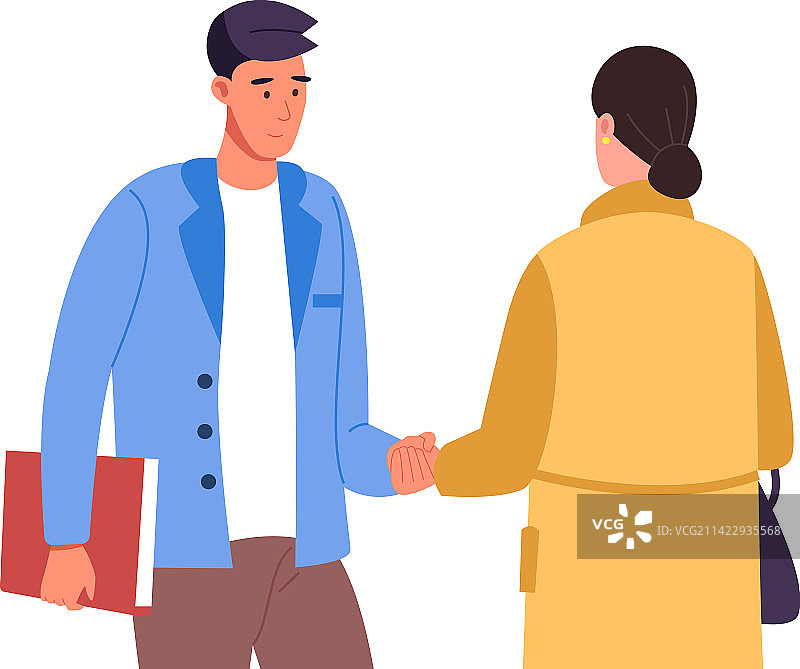 男人女人握手商业伙伴图片素材