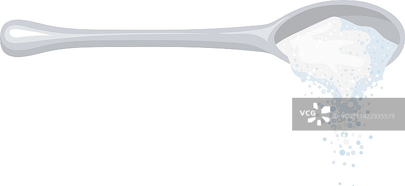 盛有白色粉末的勺子，烹饪原料图片素材