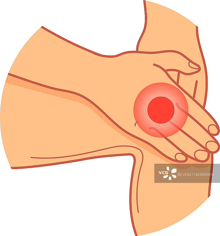 卡通膝盖疼痛图标图片素材