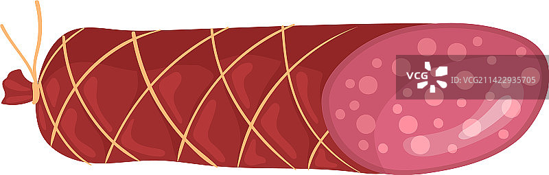 意大利熏肉萨拉米香肠卡通图标图片素材