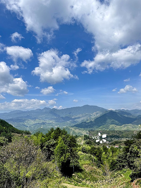 安庆岳西大别山腹地山区夏季自然风景图片素材