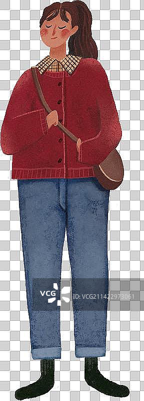 时尚女孩穿搭图片素材