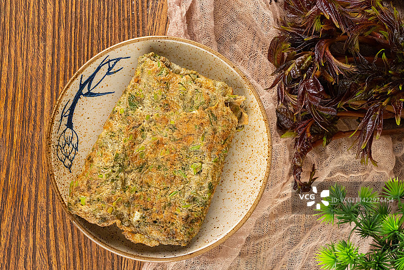 香椿鸡蛋饼图片素材