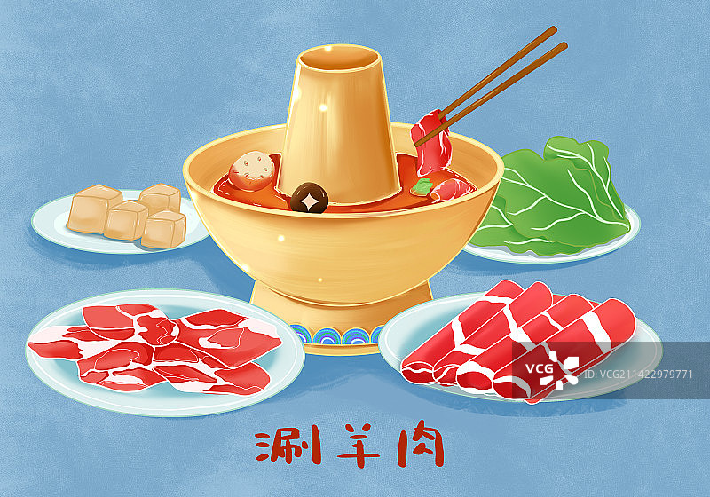 北京美食涮羊肉图片素材