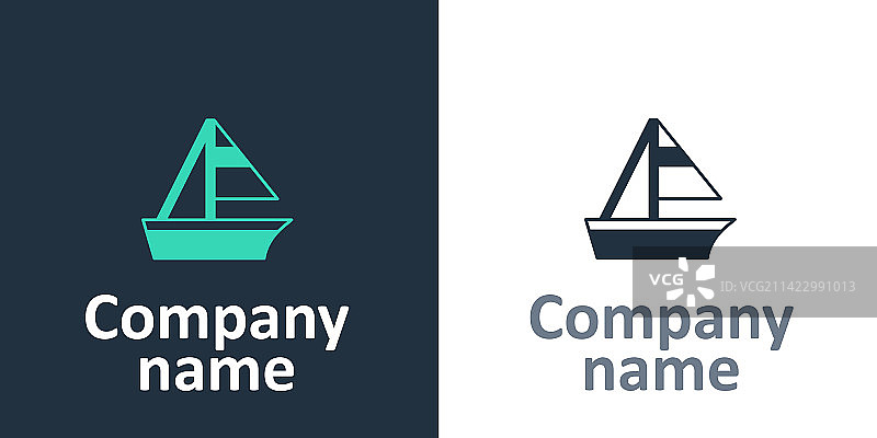 游艇帆船logotype图片素材