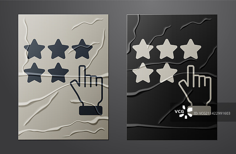 白色五星产品评分图片素材