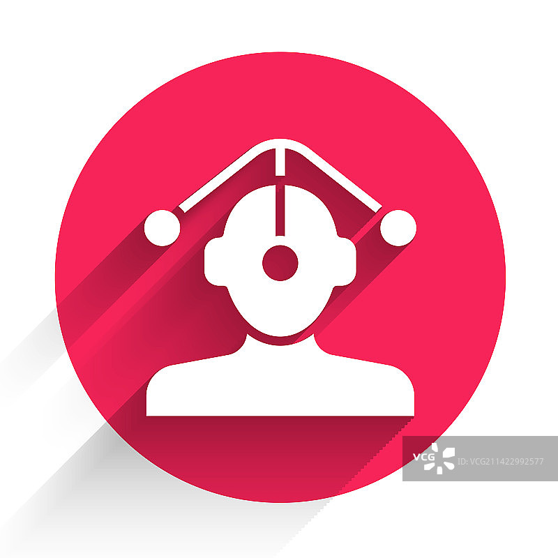 带有长阴影的白色催眠图标图片素材