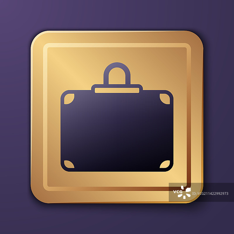 紫色旅行箱图标，紫色背景图片素材