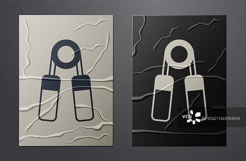 白色运动拉力器图标图片素材