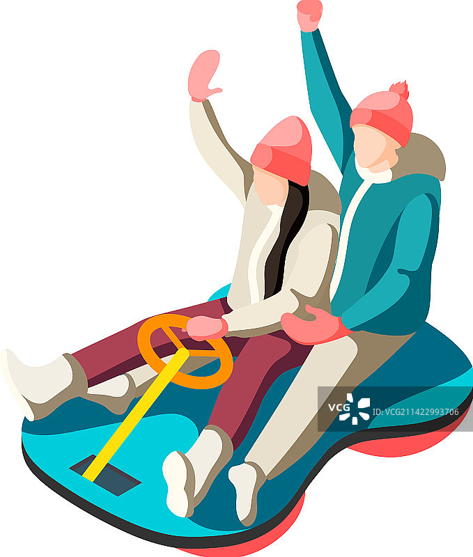 2.5D雪橇图片素材