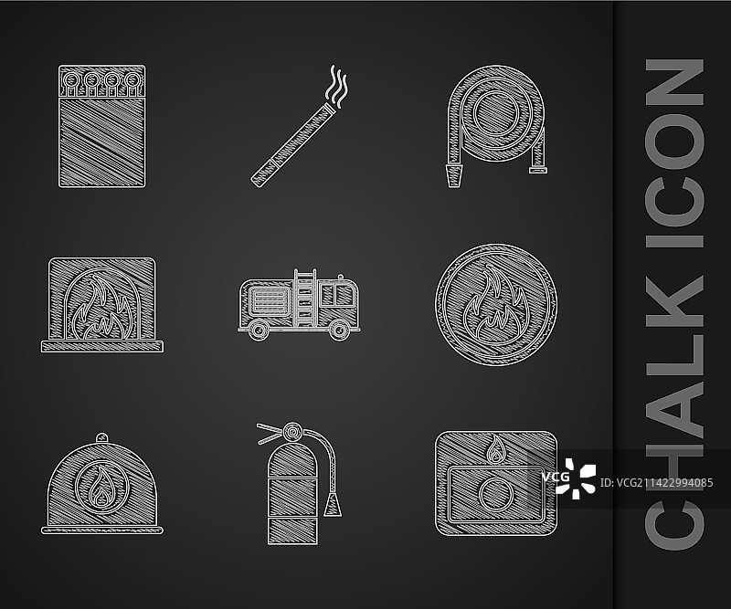 消防车灭火器火灾报警系统火焰图片素材