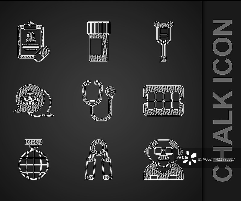 听诊器运动拉力器图片素材