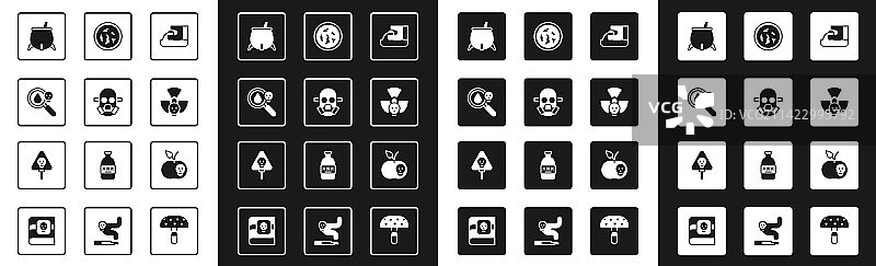 废水防毒面具毒药放大镜素材图片素材