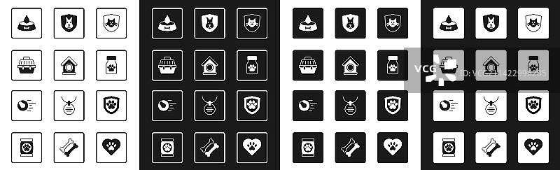 宠物健康保险与用品套装图片素材