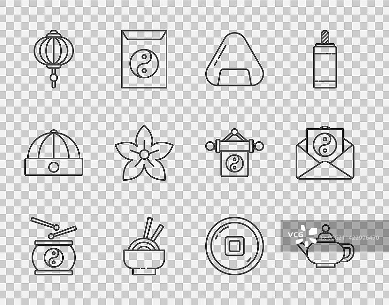 中国鼓、茶道、寿司等亚洲美食素材图片素材