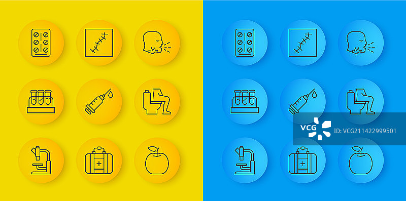 显微镜、血样试管、注射器图片素材