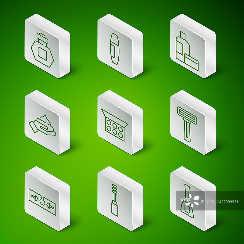 指甲油瓶和睫毛膏刷线条图标图片素材