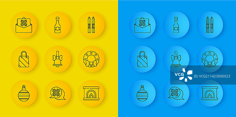 圣诞球、购物袋和圣诞快乐文字图案图片素材