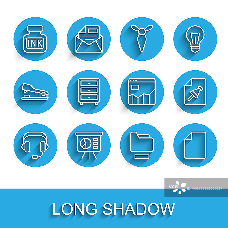 耳机、带图表的电路板、墨水瓶线条icon图片素材