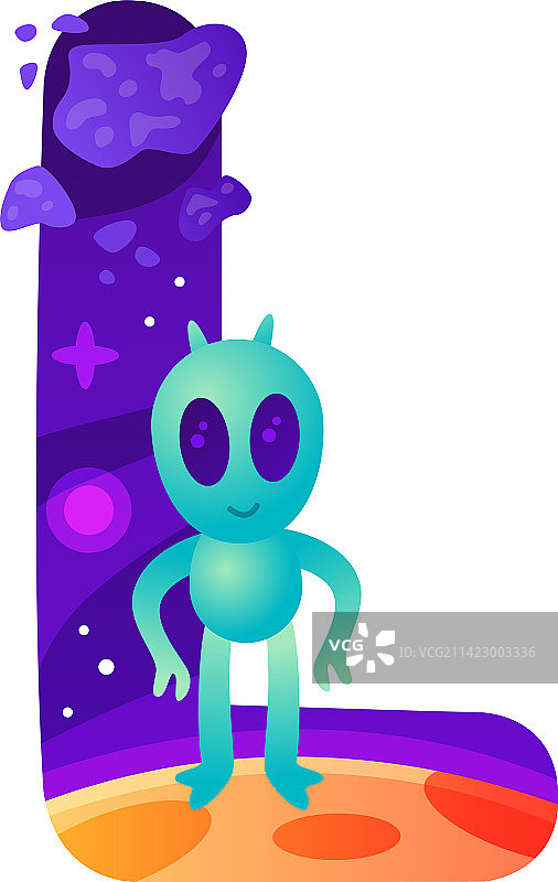 太空字母L字体（大写粗体）图片素材