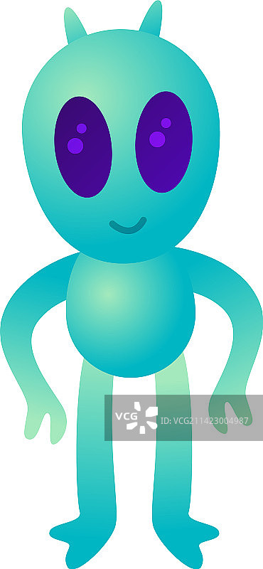 大眼睛外星人卡通形象图片素材