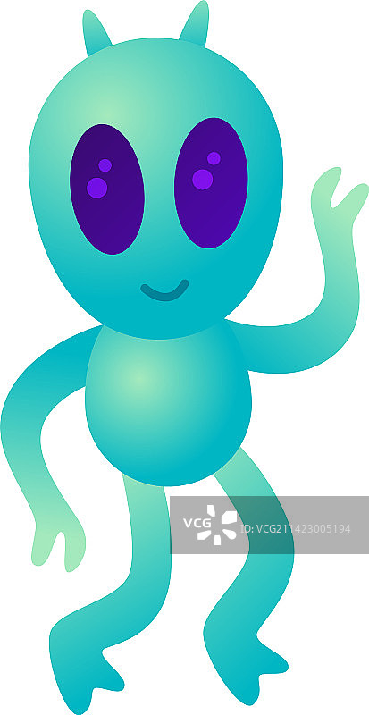 大眼睛外星人卡通形象图片素材