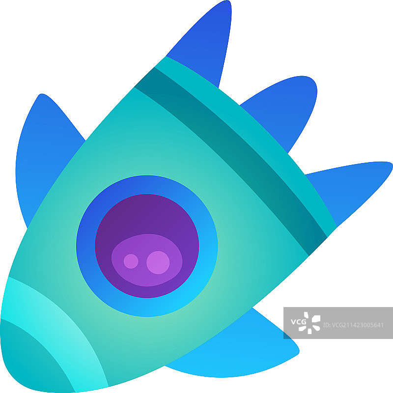 作为航天器在太空飞行的火箭图片素材
