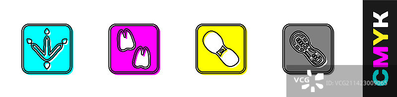 鸡爪脚印骆驼人类脚印图案图片素材