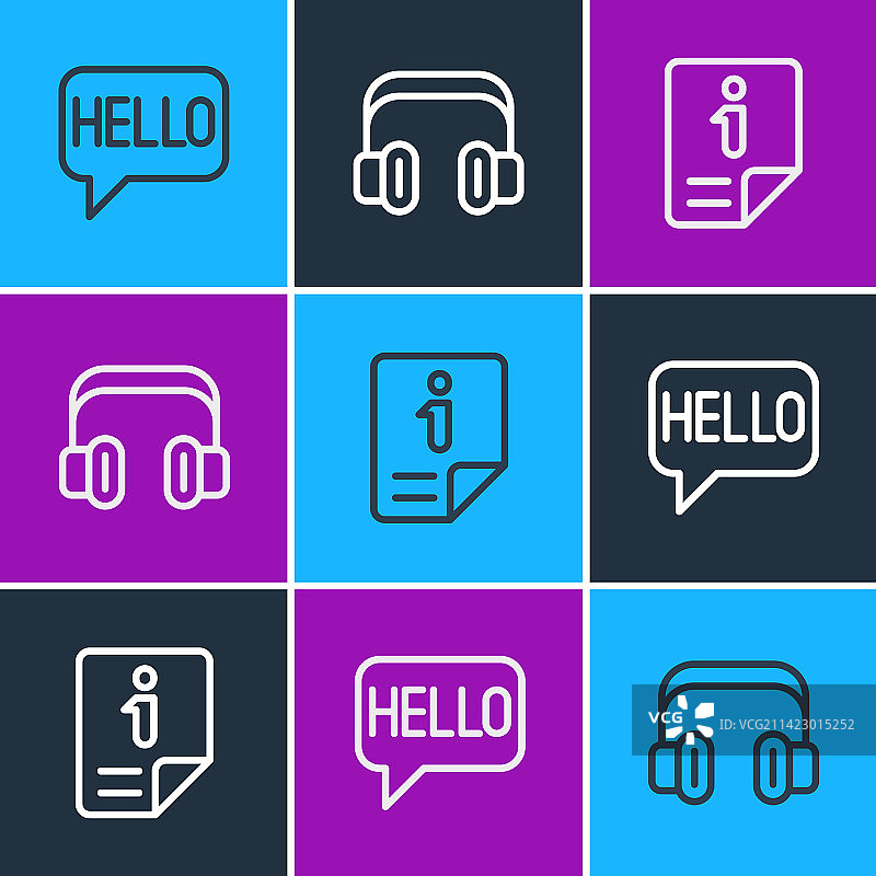 不同语言的问候语信息图片素材