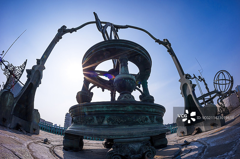 天文观测-北京古观象台观天仪器图片素材