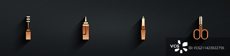 睫毛膏刷乳霜化妆品管组合图片素材