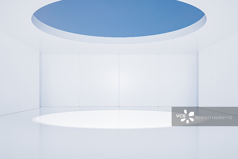 3D渲染室内人造简约空间背景图片素材