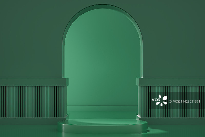 3D渲染人造背景墙电商展台背景图片素材