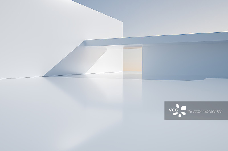 3D渲染室外人造建筑物空间背景图片素材