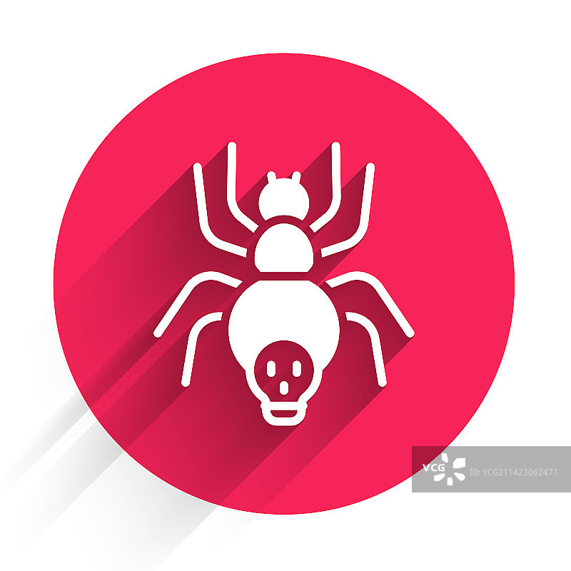 白色有毒蜘蛛图标图片素材