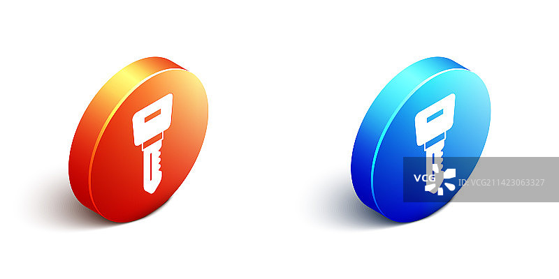 2.5D酒店门锁钥匙图标图片素材