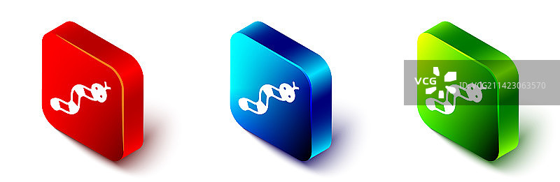 2.5D蛇形图标图片素材