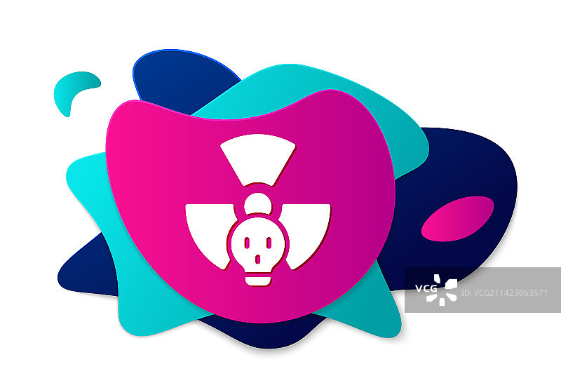 彩色放射性图标，白色背景图片素材