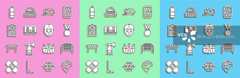 冰球头盔冰球球门奖牌图片素材