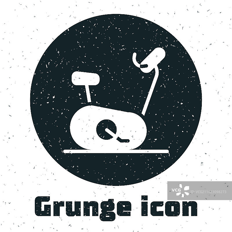 白色背景上的复古自行车图标图片素材