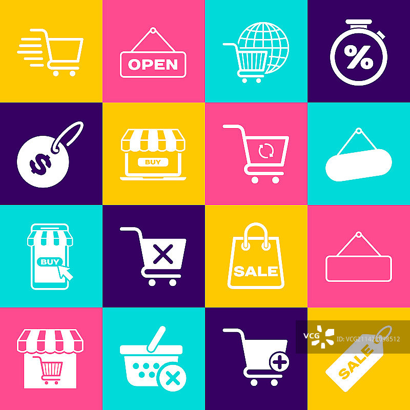 带有促销标牌悬挂的价格标签图片素材