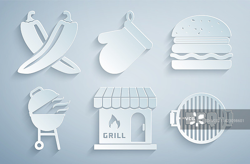 烧烤、购物、建筑与汉堡烤架图片素材