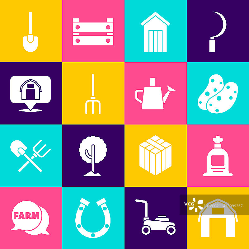 农舍室外木制马铃薯袋图片素材