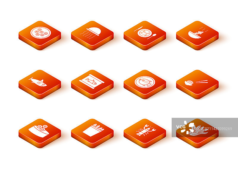 鱼子酱罐头、渔桶和鱼图片素材