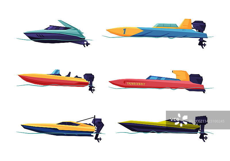 水上交通工具：摩托艇或快艇图片素材