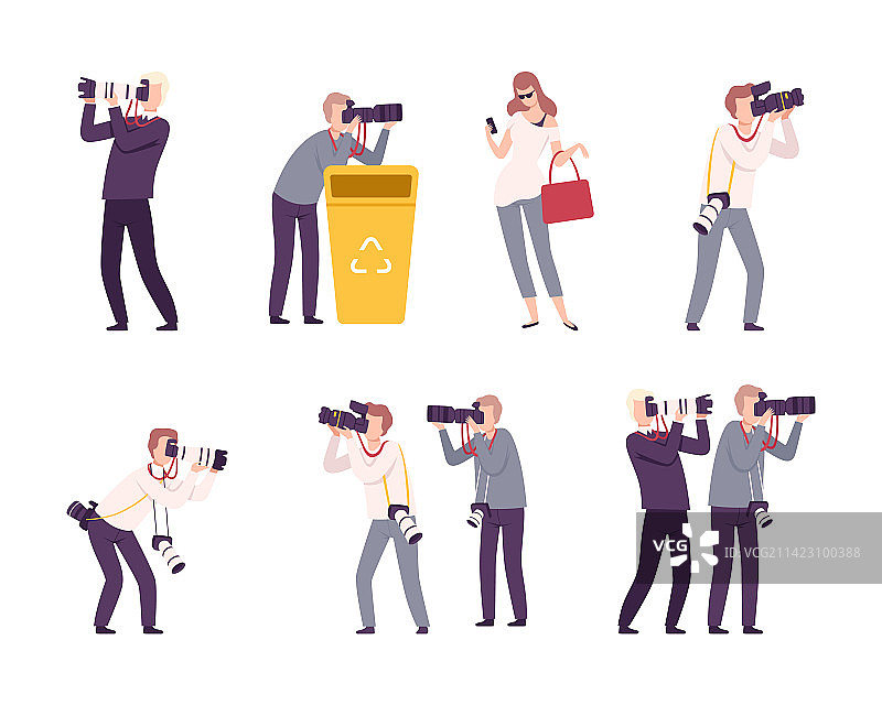 用现代相机拍照的摄影师图片素材