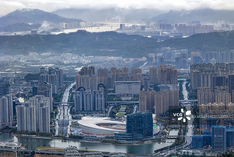 温州瓯海区的城市建设图片素材
