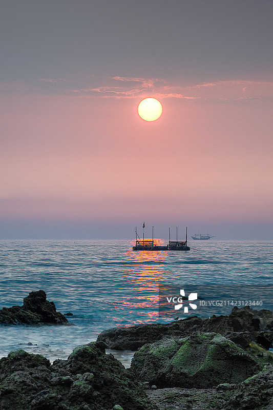 涠洲岛日落图片素材
