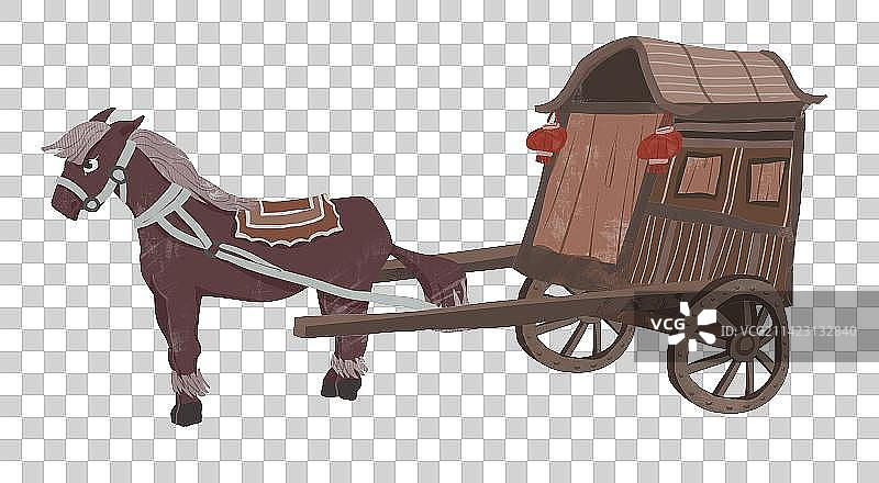 马车插画元素图片素材
