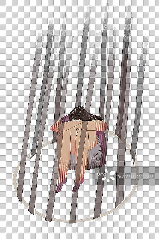 画地为牢插画元素图片素材